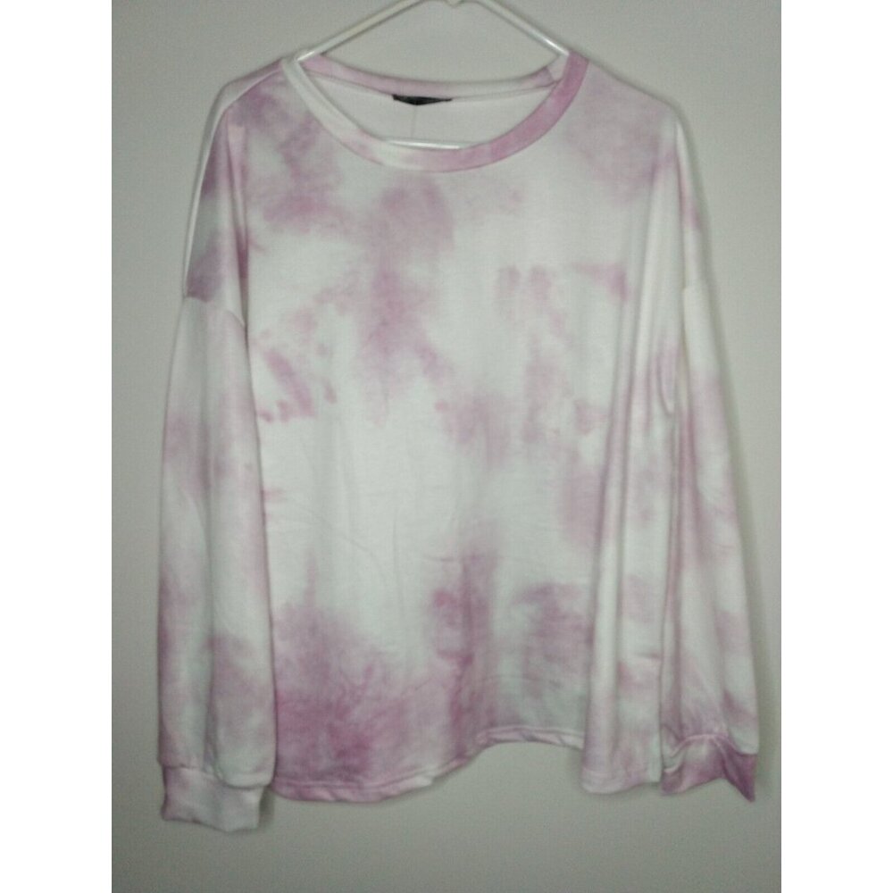 PRETTYGARDEN Women XL Purple Tie Dye 2 Piece Pajamas PJ Set Lounge Top Pants NWT - Picture 3 of 8